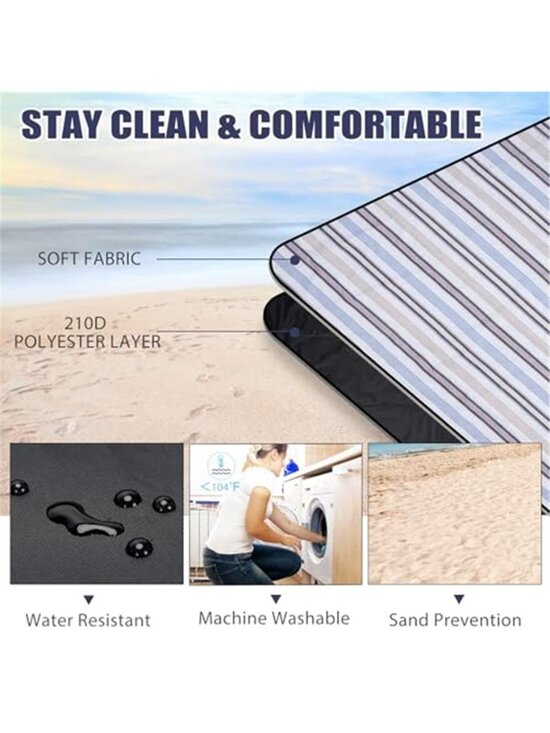 Amazon.com: TigeJoy Extra Large Picnic Blanket Waterproof  Waterproof Picnic Blanket Foldable Beach Mat Outdoor Camping Travel Rug Large